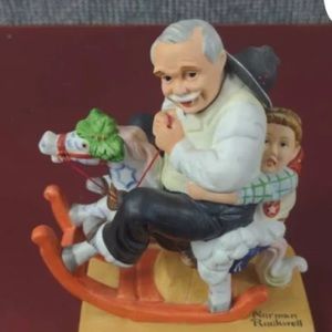 Vintage GRAMPS AT THE REINS" Norman Rockwell Porcelain Figurine Vtg 1980
